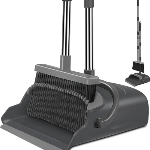 Dustpan Set for Home, Office, Indoor&Outdoor Sweeping, Stand